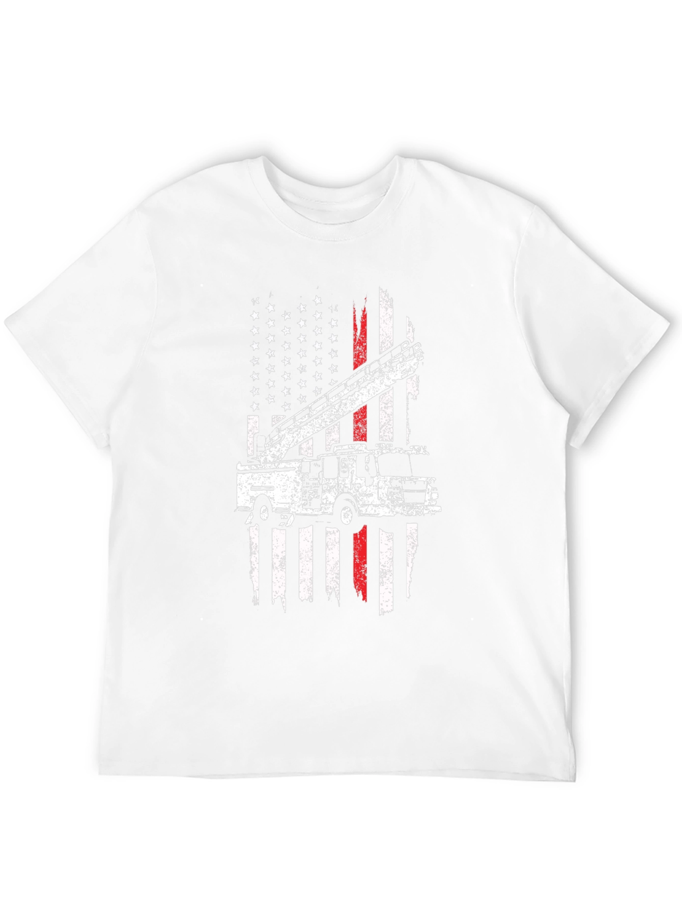 Firefighter American Flag Graphic T-Shirt