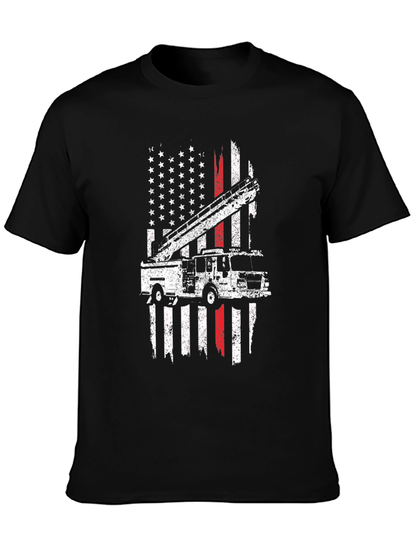 Firefighter American Flag Graphic T-Shirt