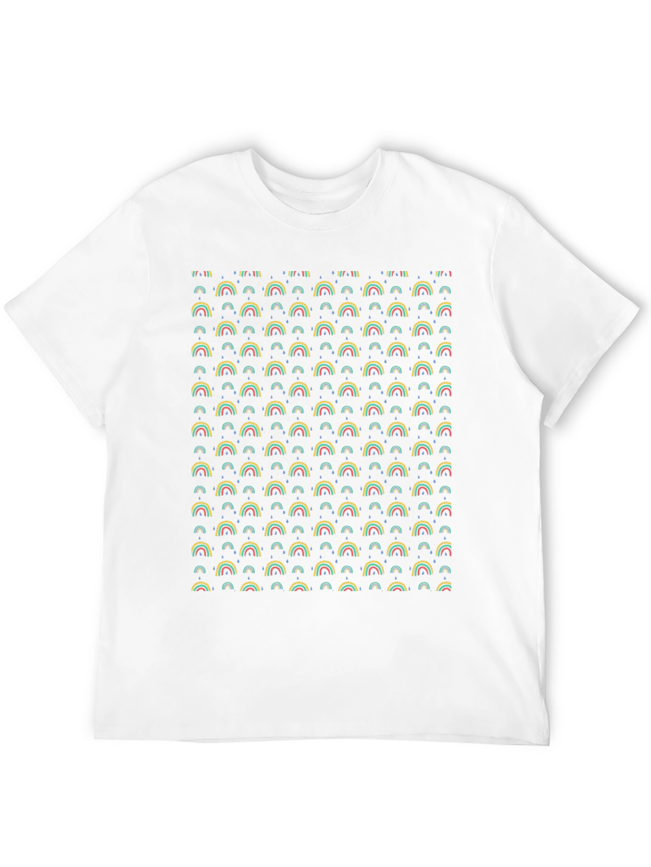 Rainbow Pattern T-Shirt - Funky Graphic Tee