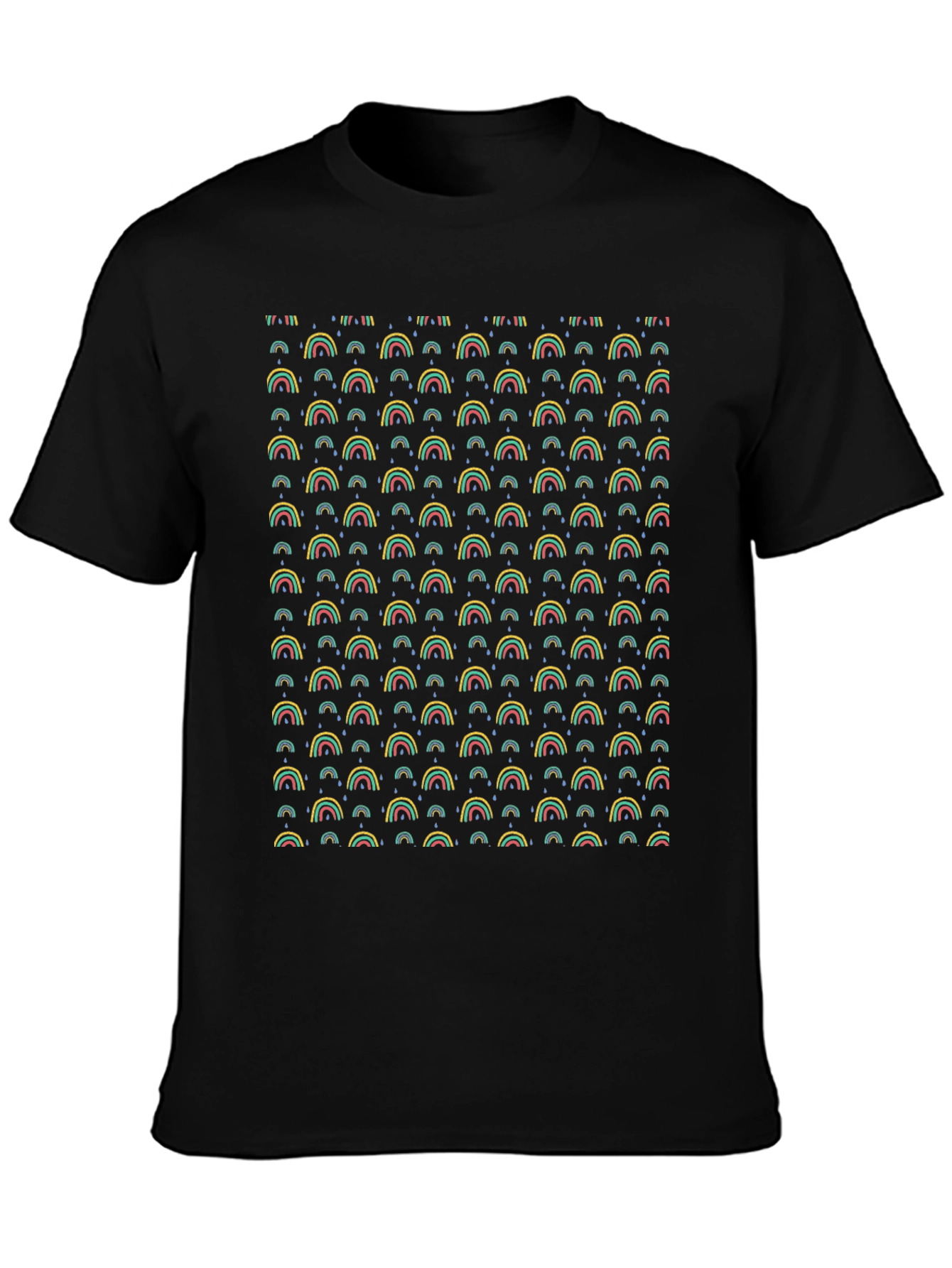 Rainbow Pattern T-Shirt - Funky Graphic Tee