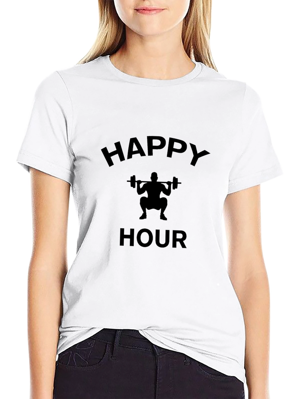 Happy Hour Weightlifting Black T-Shirt