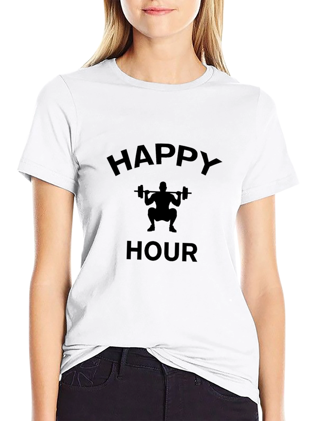 Happy Hour Weightlifting Black T-Shirt