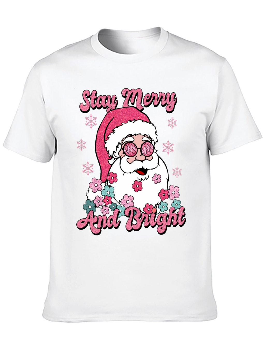 Stay Merry and Bright Santa T-Shirt