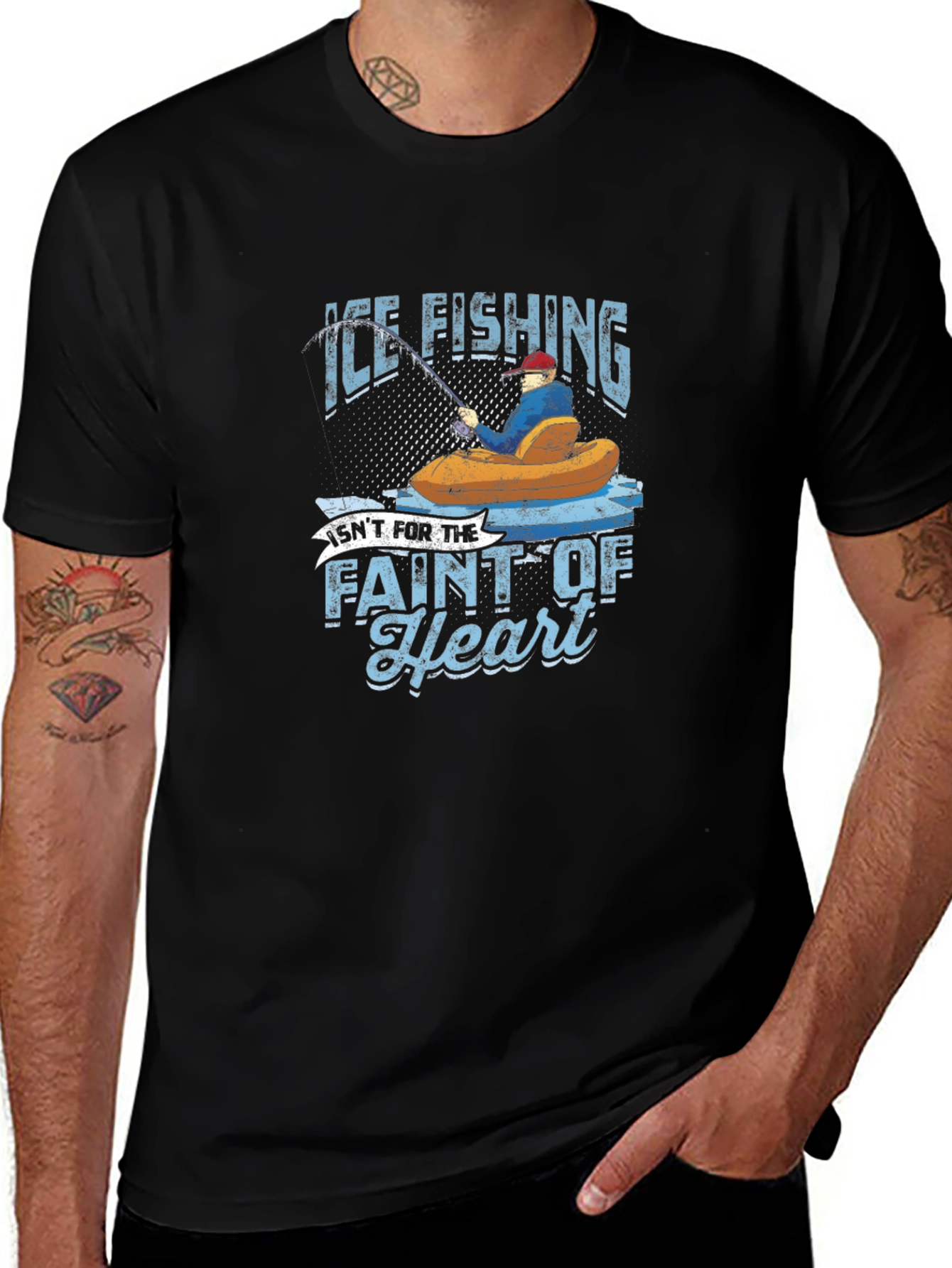 Ice Fishing Graphic T-Shirt