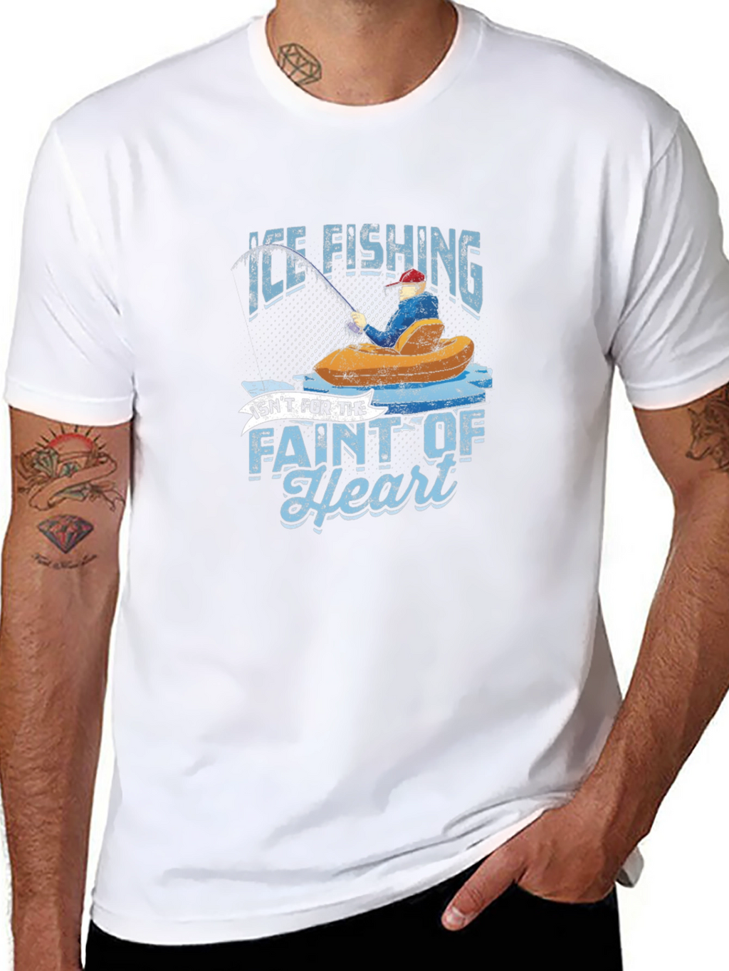 Ice Fishing Graphic T-Shirt