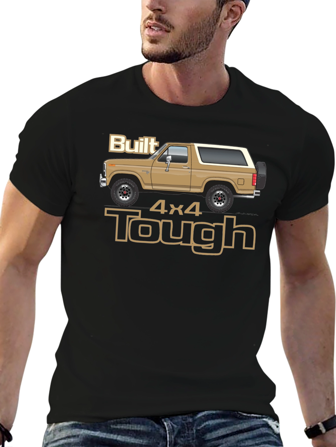 Built 4x4 Tough Graphic T-Shirt - Classic Bronco Design