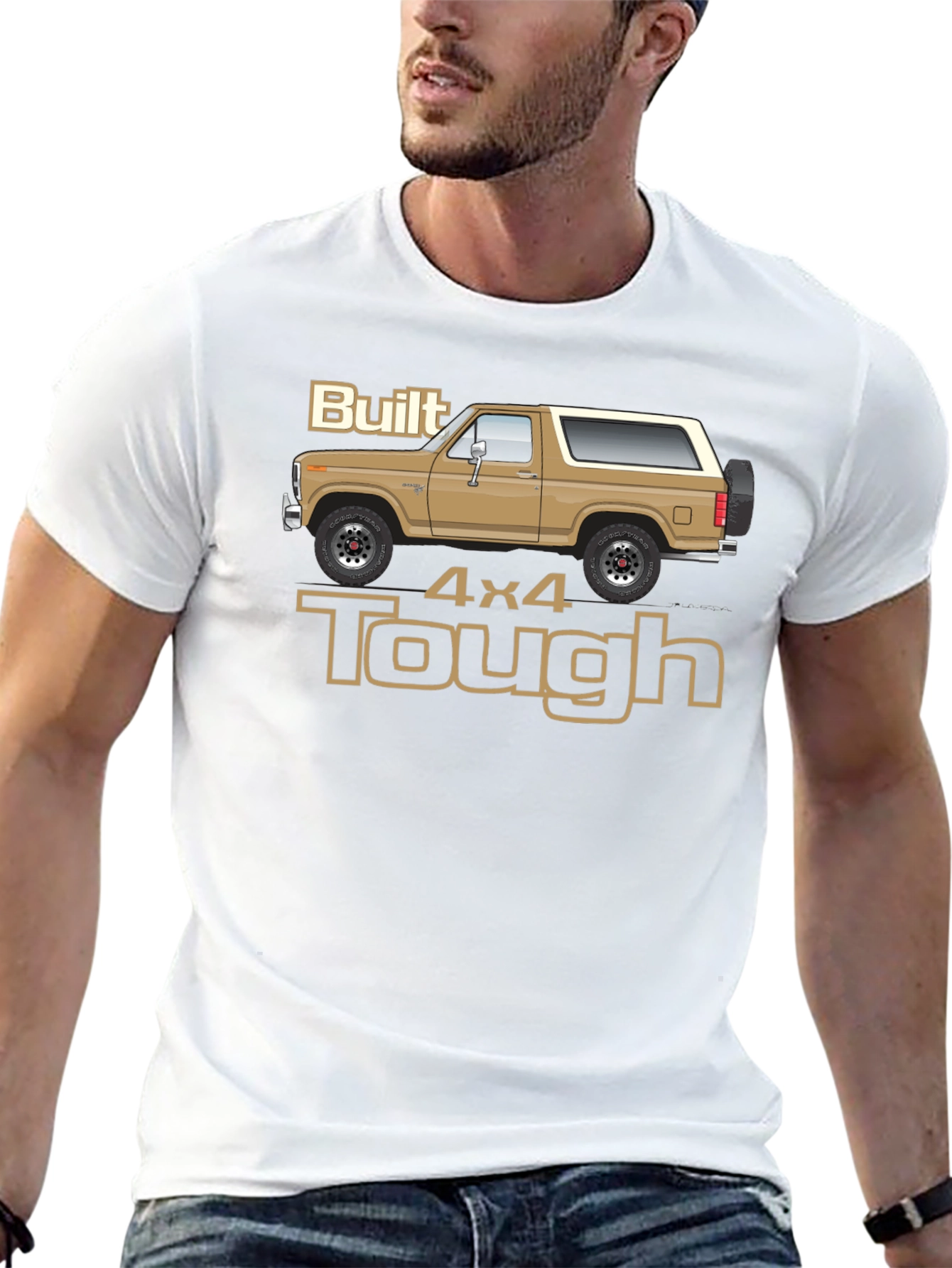 Built 4x4 Tough Graphic T-Shirt - Classic Bronco Design