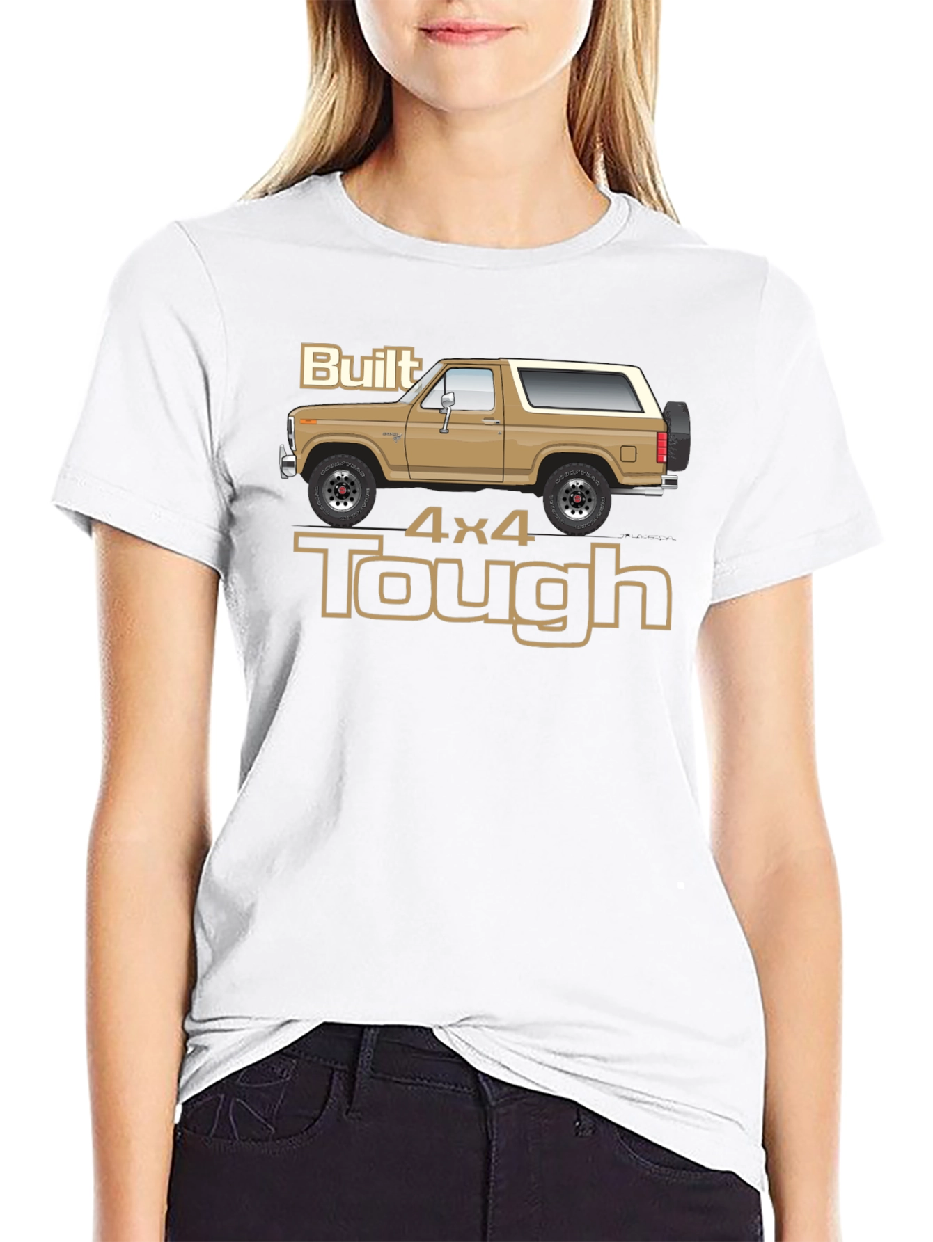 Built 4x4 Tough Graphic T-Shirt - Classic Bronco Design