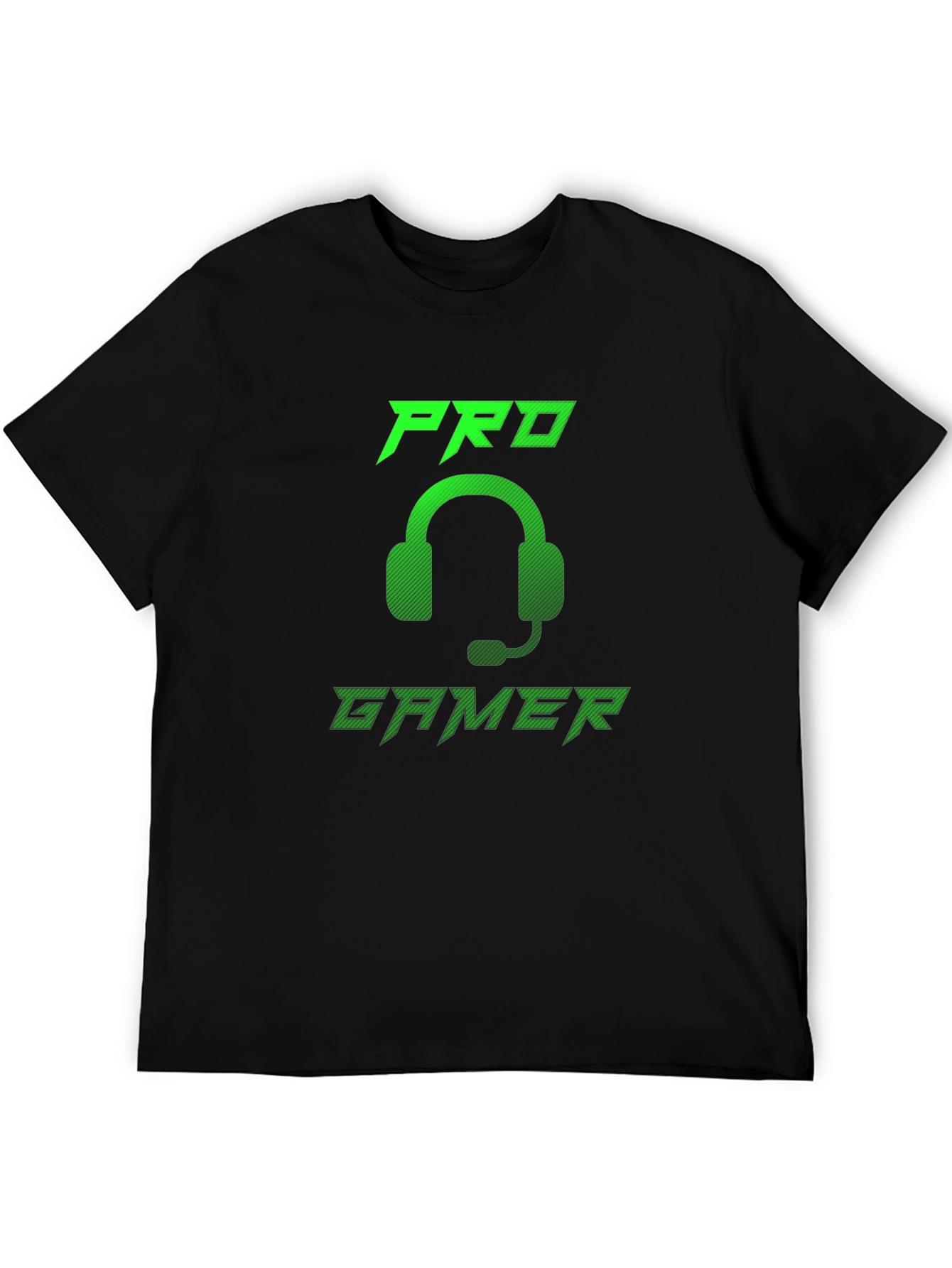 Pro Gamer Black T-Shirt - Gaming Headset Design