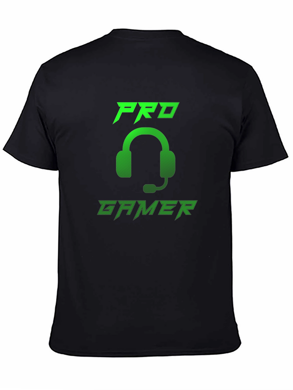 Pro Gamer Black T-Shirt - Gaming Headset Design