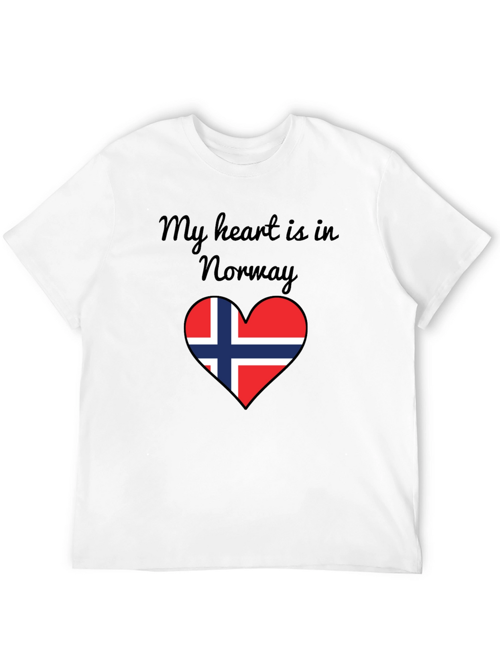 Norway Heart Flag Graphic T-Shirt