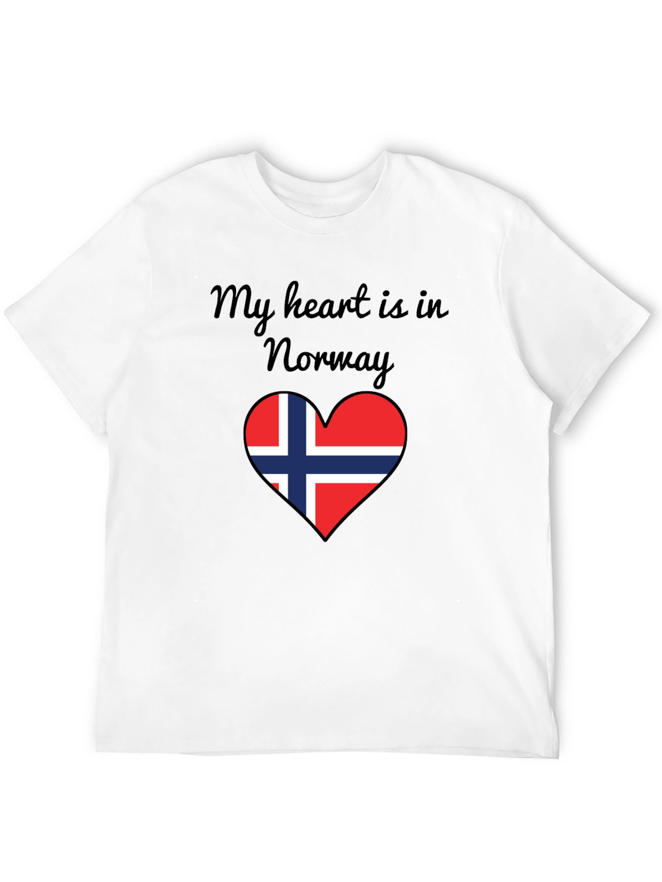 Norway Heart Flag Graphic T-Shirt