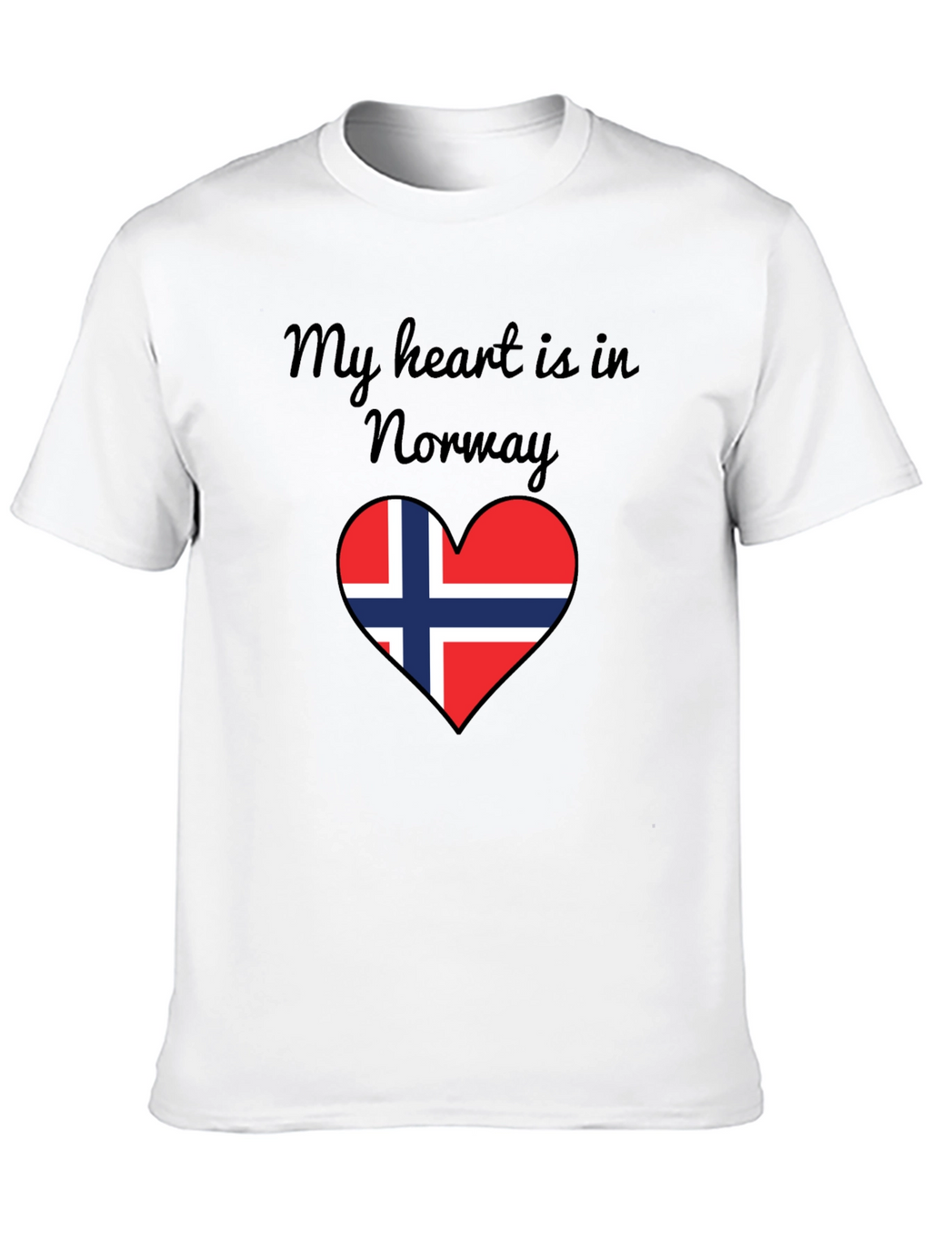 Norway Heart Flag Graphic T-Shirt