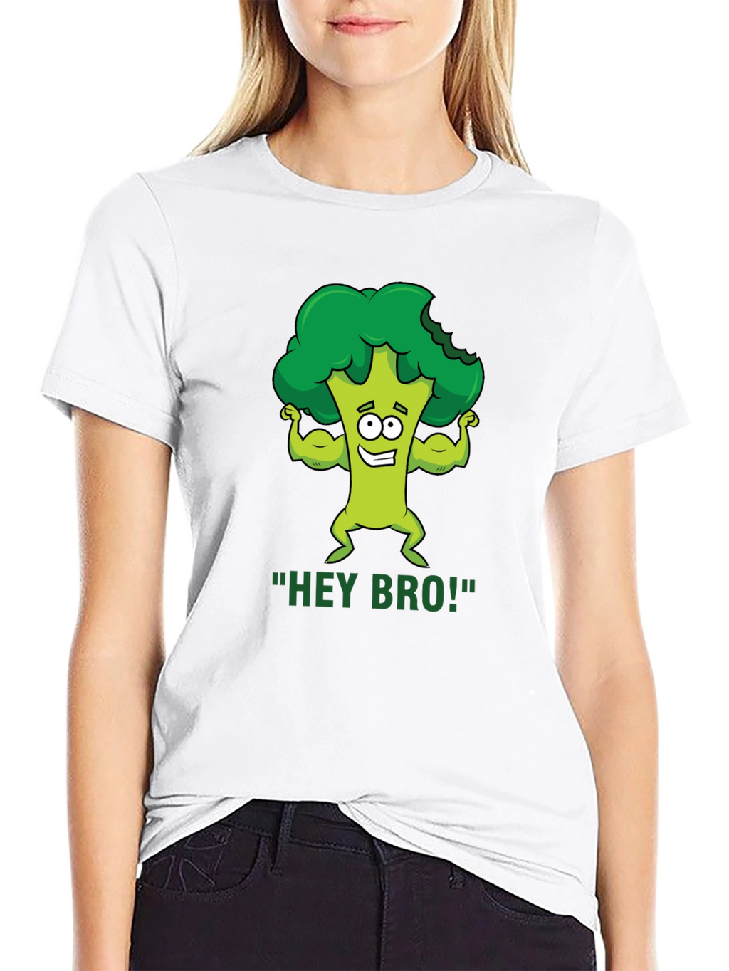 Hey Bro! Broccoli Gym Humor T-Shirt