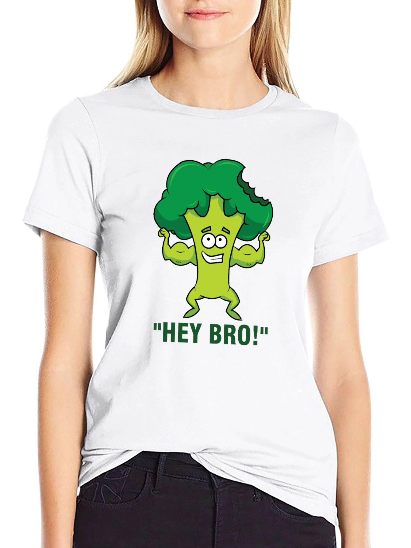 Hey Bro! Broccoli Gym Humor T-Shirt