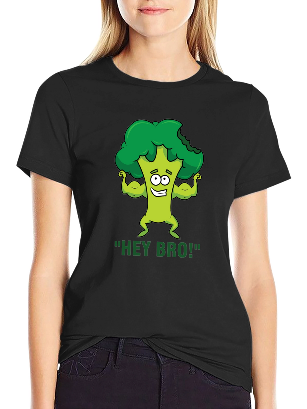 Hey Bro! Broccoli Gym Humor T-Shirt