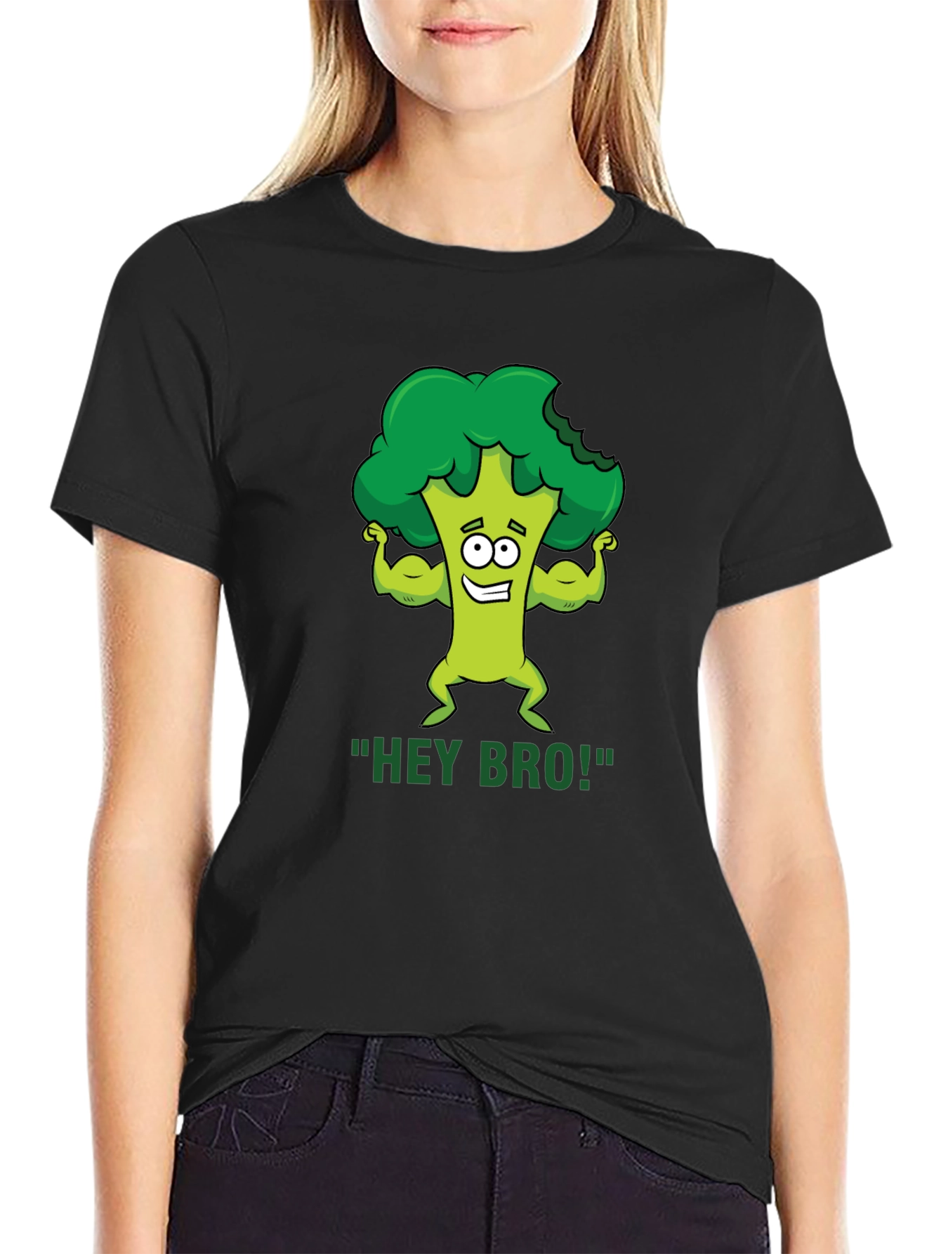 Hey Bro! Broccoli Gym Humor T-Shirt
