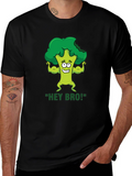 Hey Bro! Broccoli Gym Humor T-Shirt