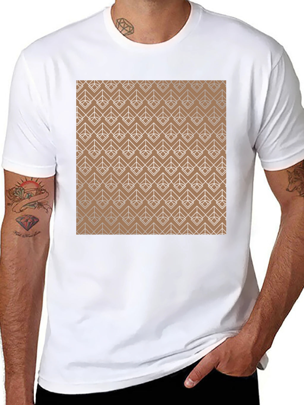 Geometric Pattern Tee - Modern Style