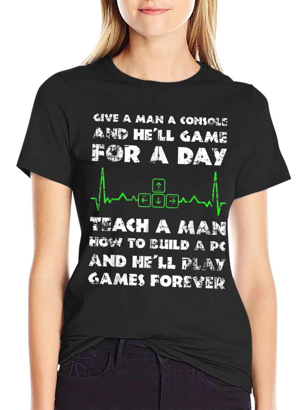 PC Gamer T-Shirt: Console vs. PC Build