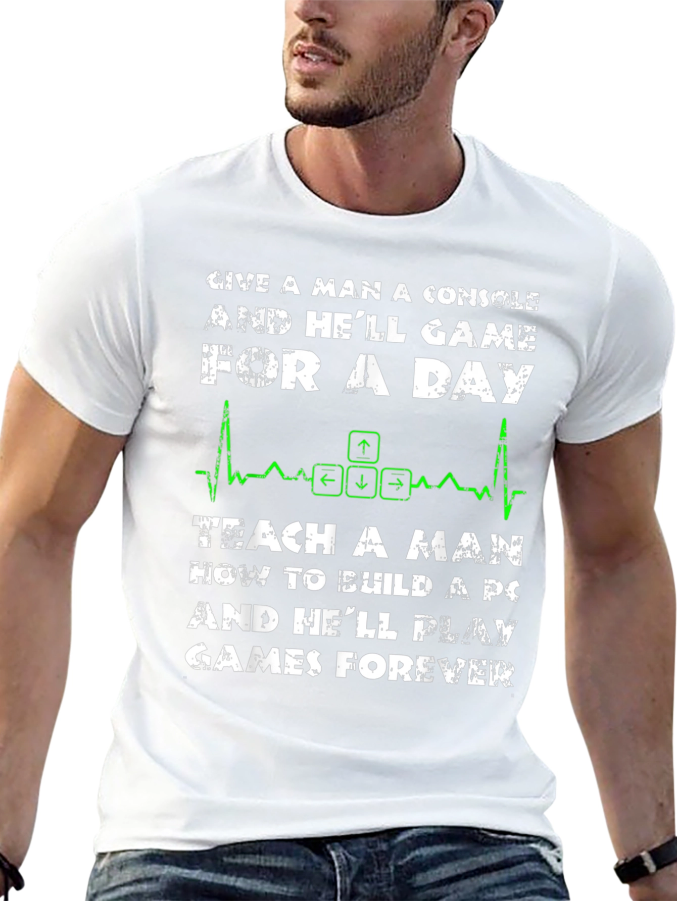 PC Gamer T-Shirt: Console vs. PC Build