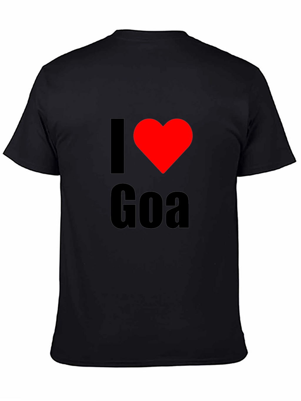 I Heart Goa - Graphic Print Black T-Shirt