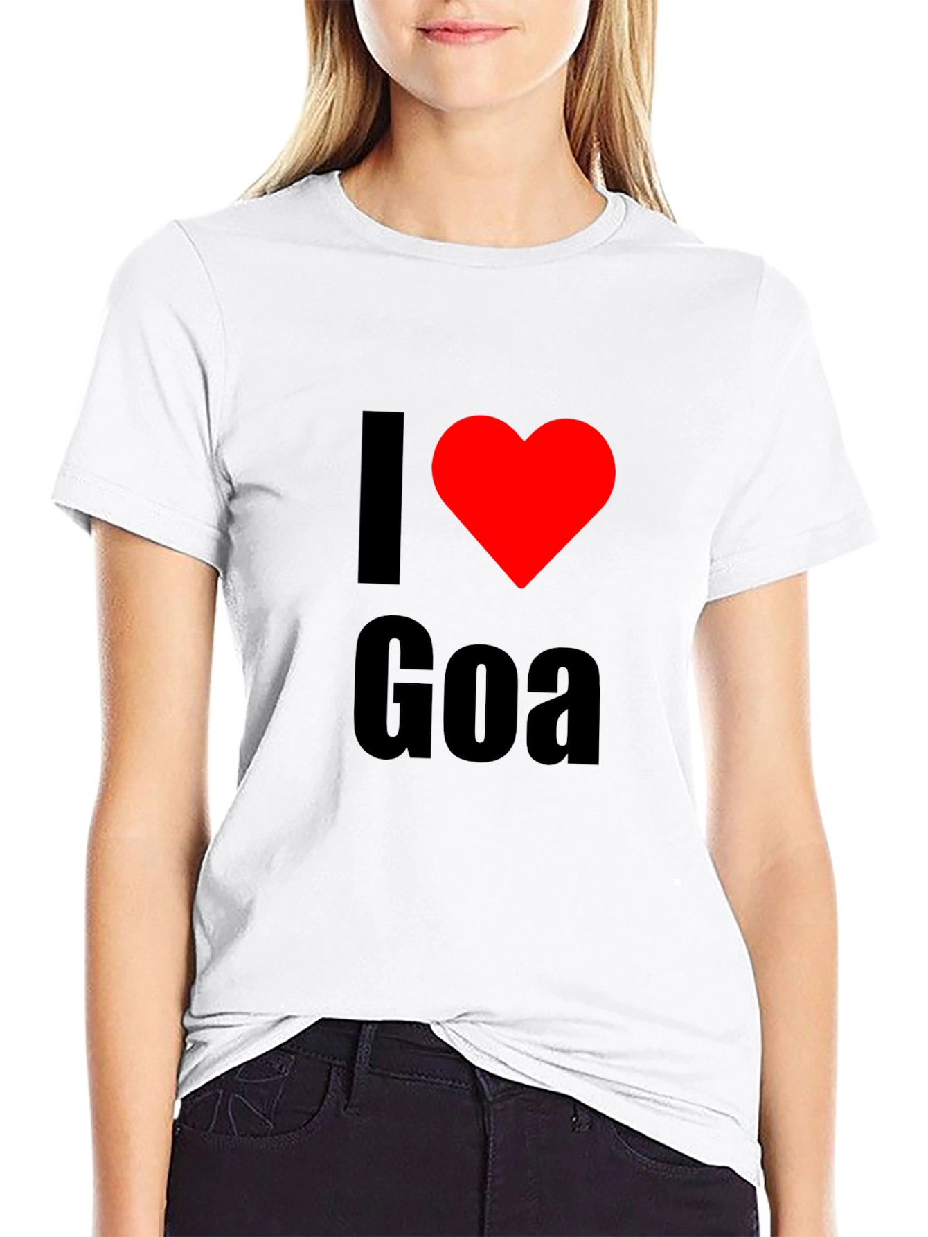 I Heart Goa - Graphic Print Black T-Shirt