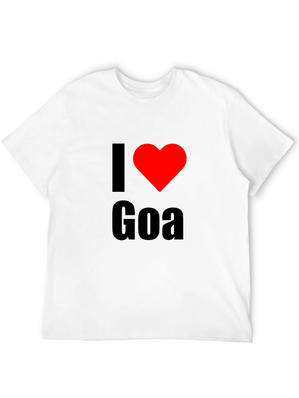 I Heart Goa - Graphic Print Black T-Shirt