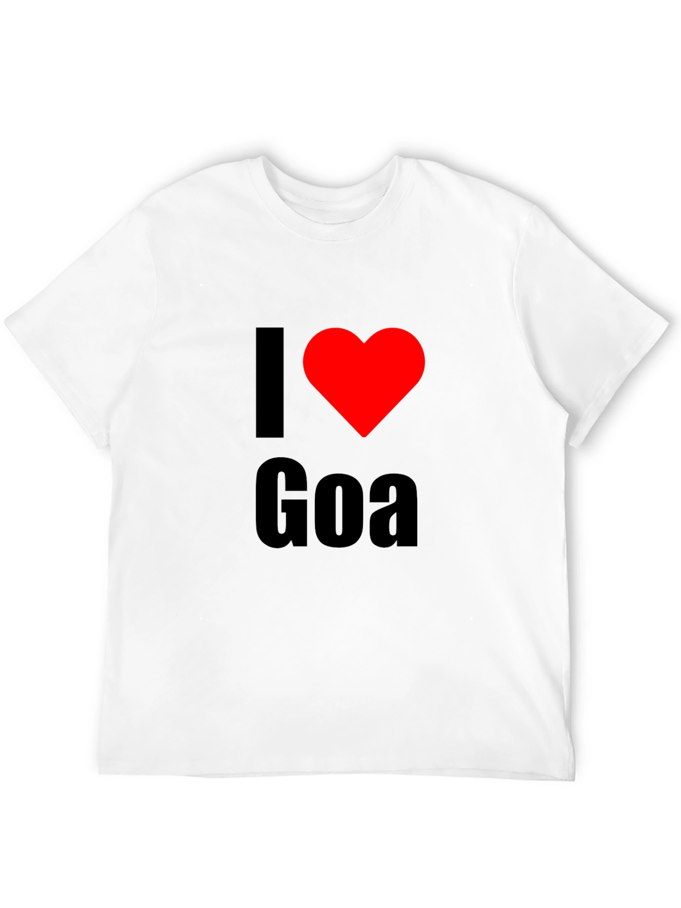 I Heart Goa - Graphic Print Black T-Shirt