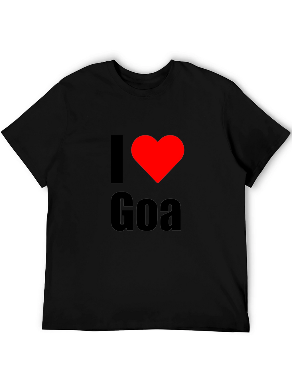 I Heart Goa - Graphic Print Black T-Shirt