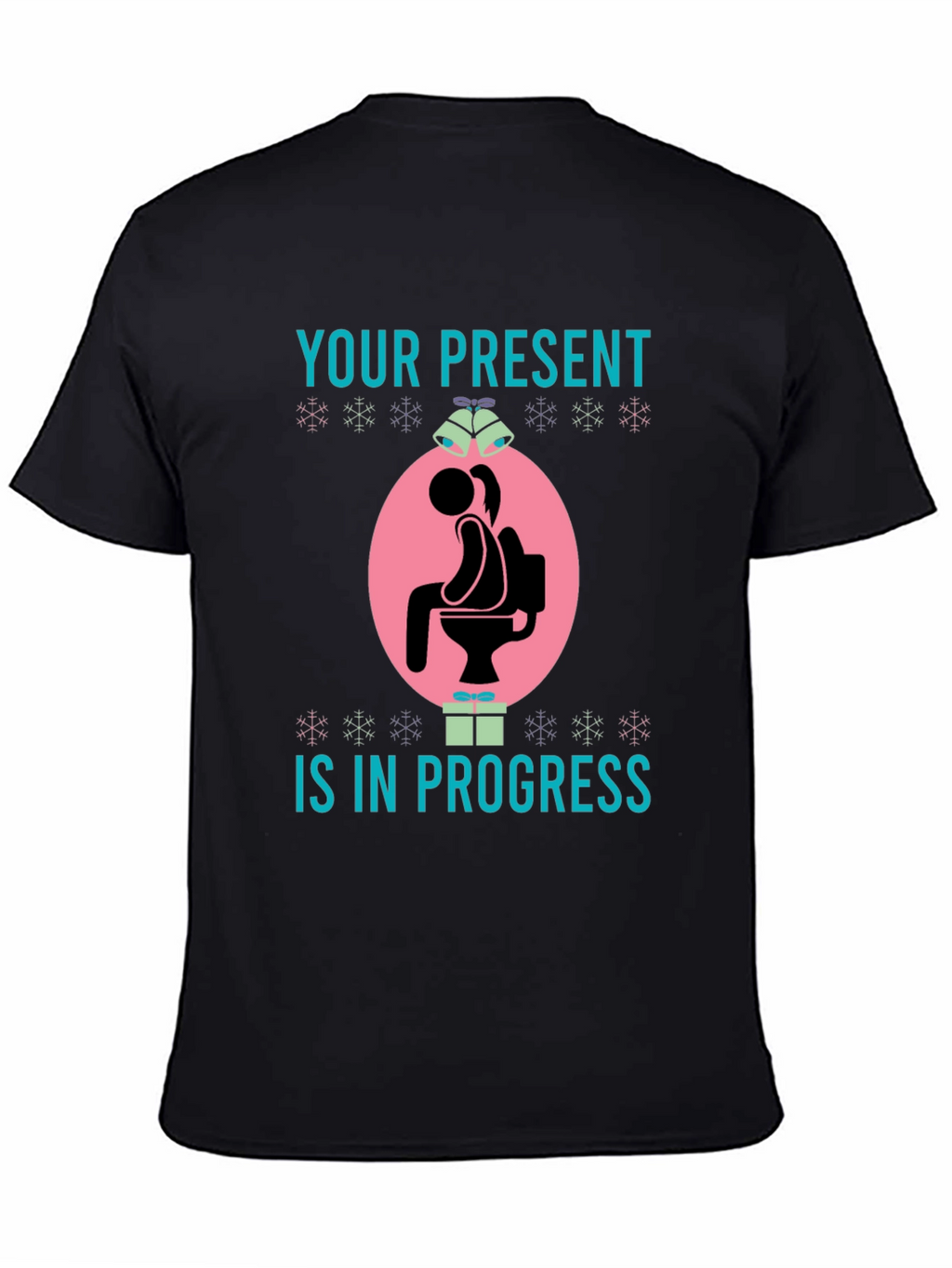 Humorous Present in Progress Christmas T-Shirt