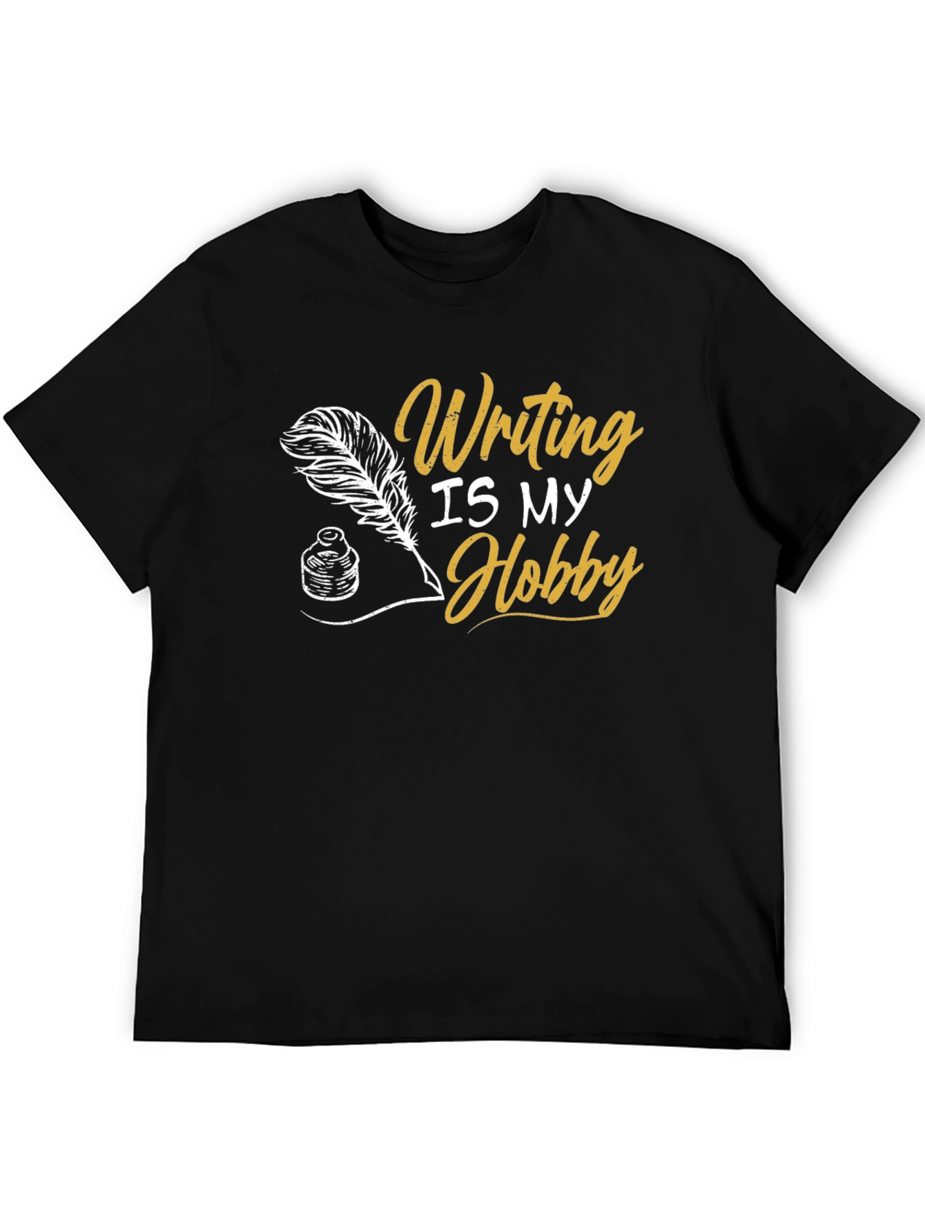 Writing Is My Hobby Black T-Shirt