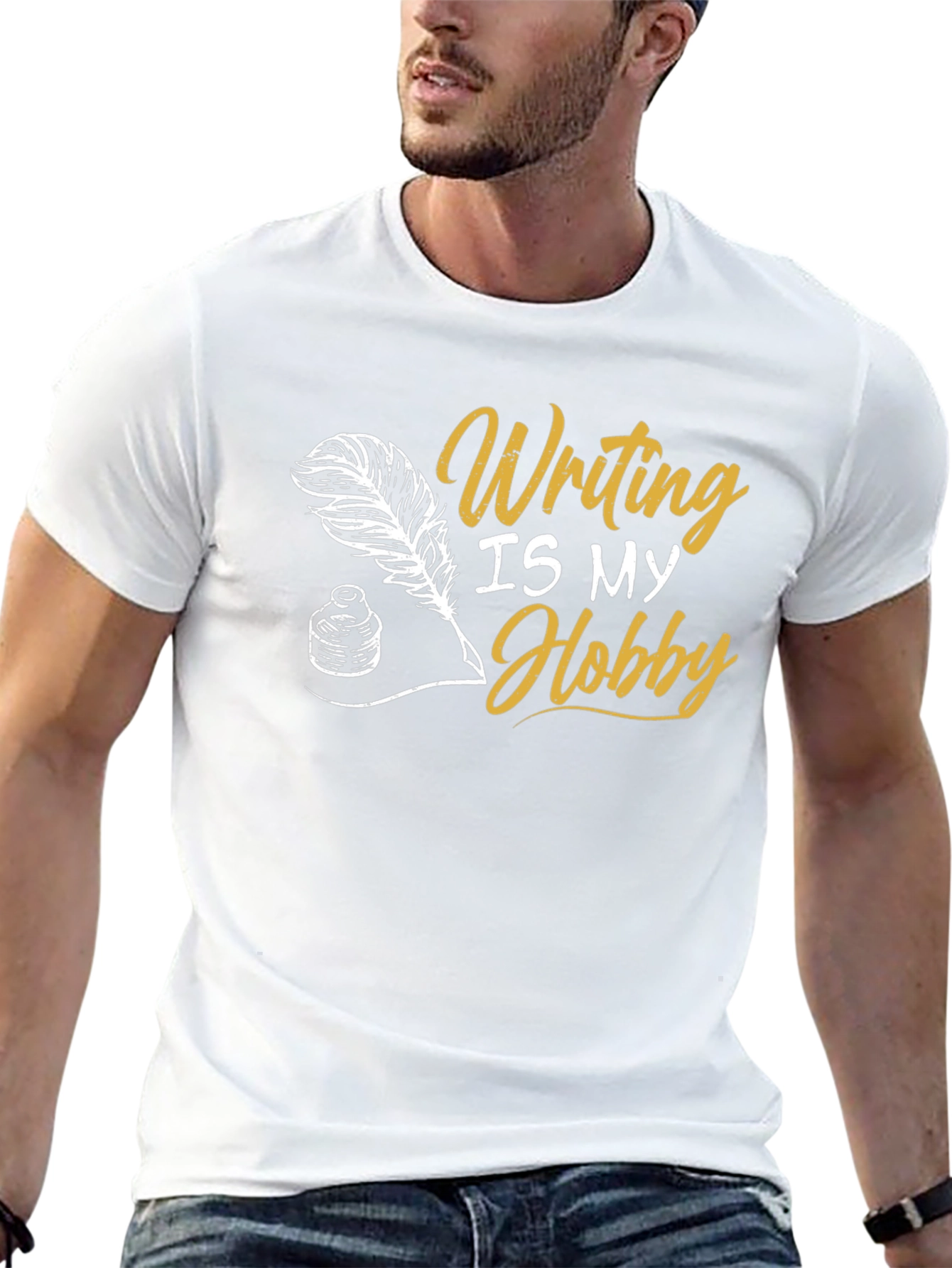 Writing Is My Hobby Black T-Shirt