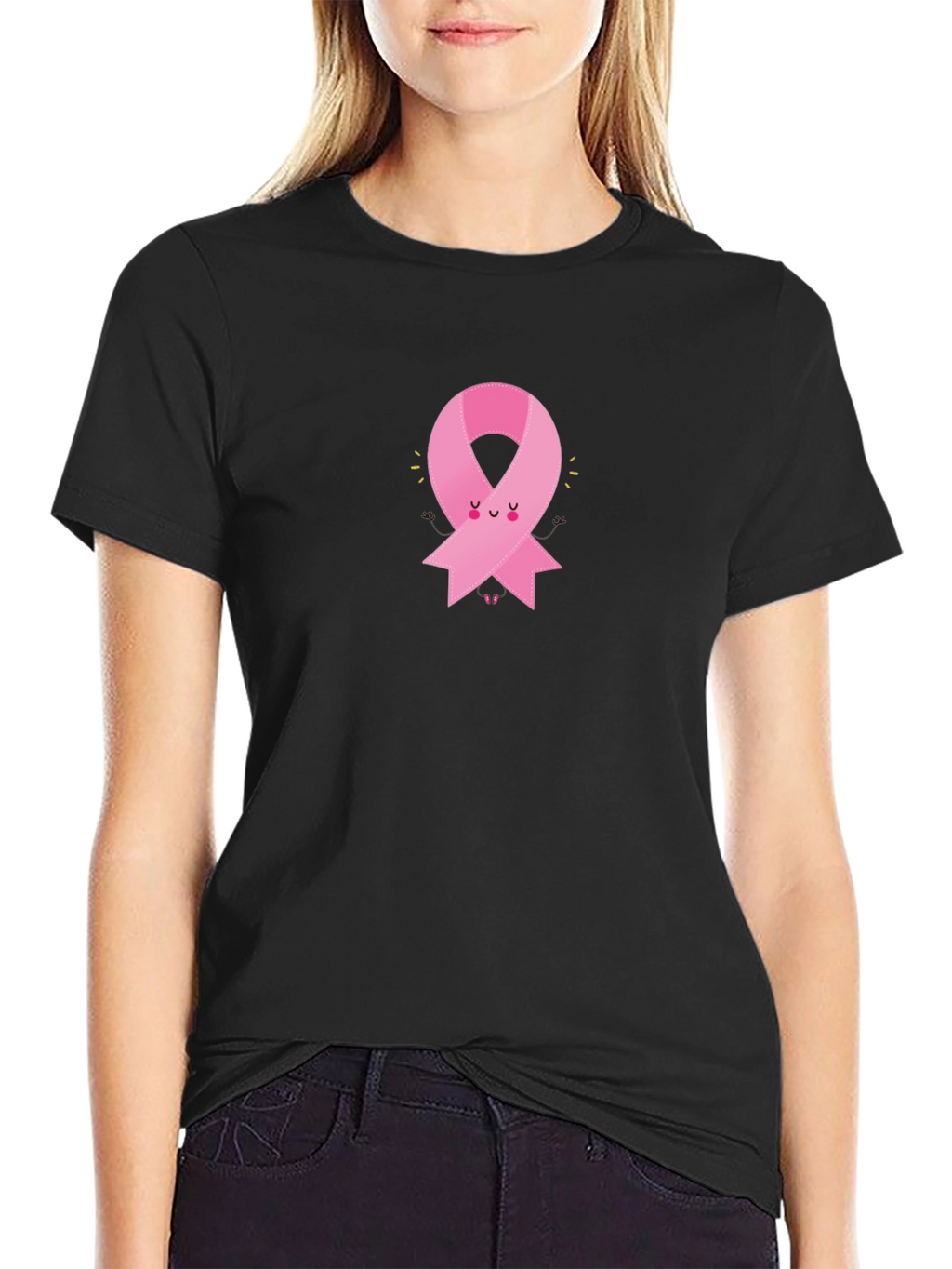 Cute Ribbon Graphic Tee - Support the Cause