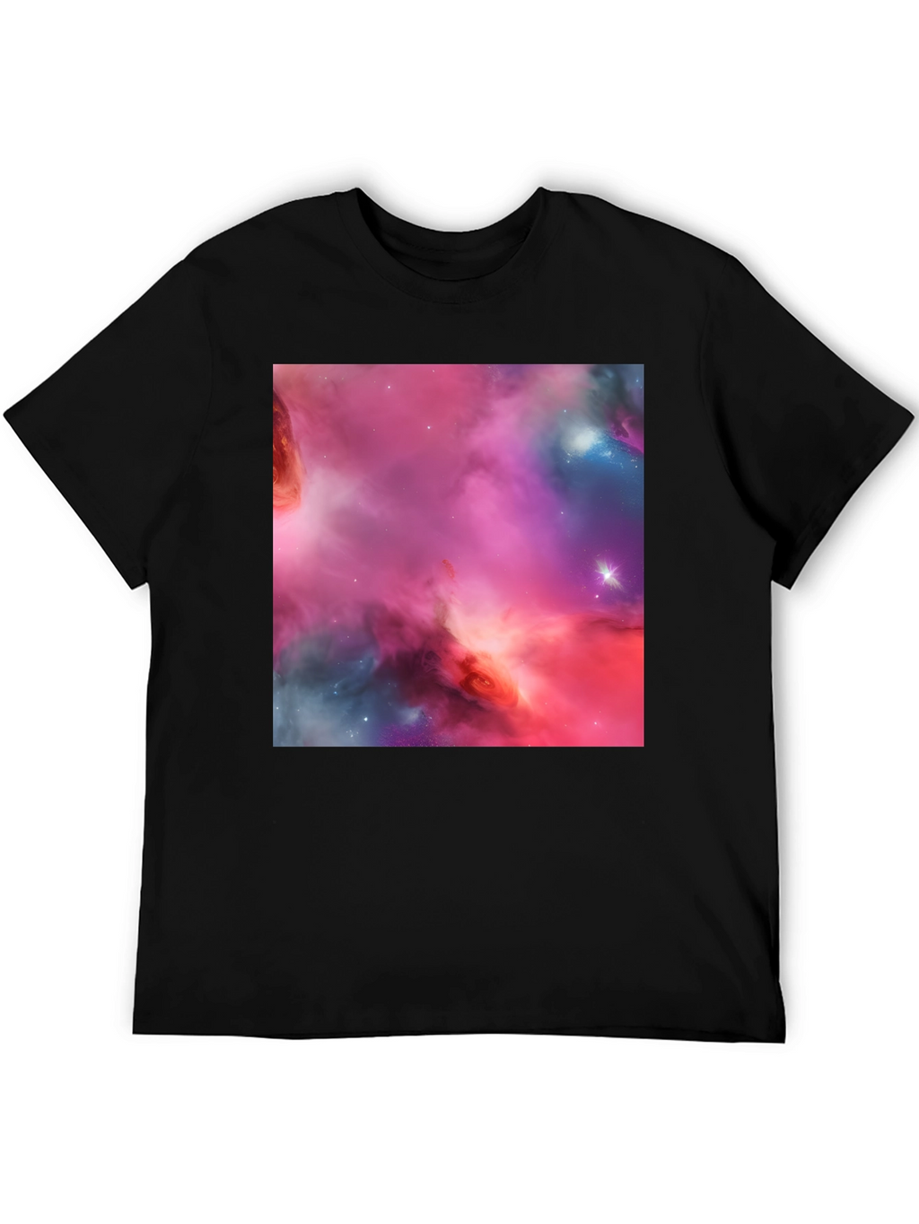 Nebula Print Black T-Shirt