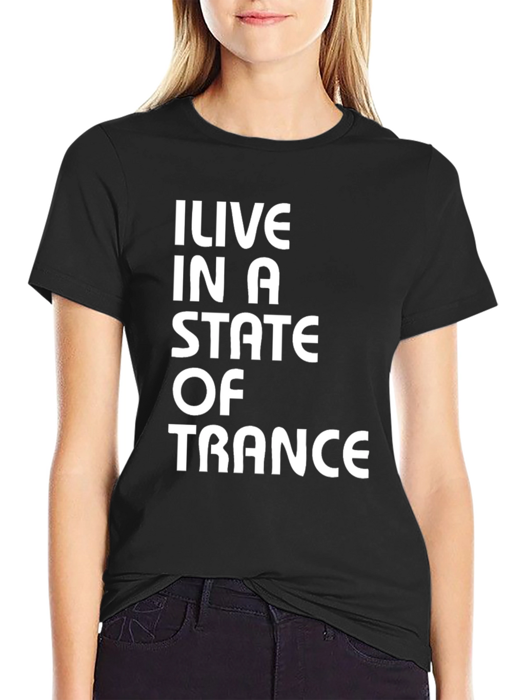 I Live In A State Of Trance Black T-Shirt