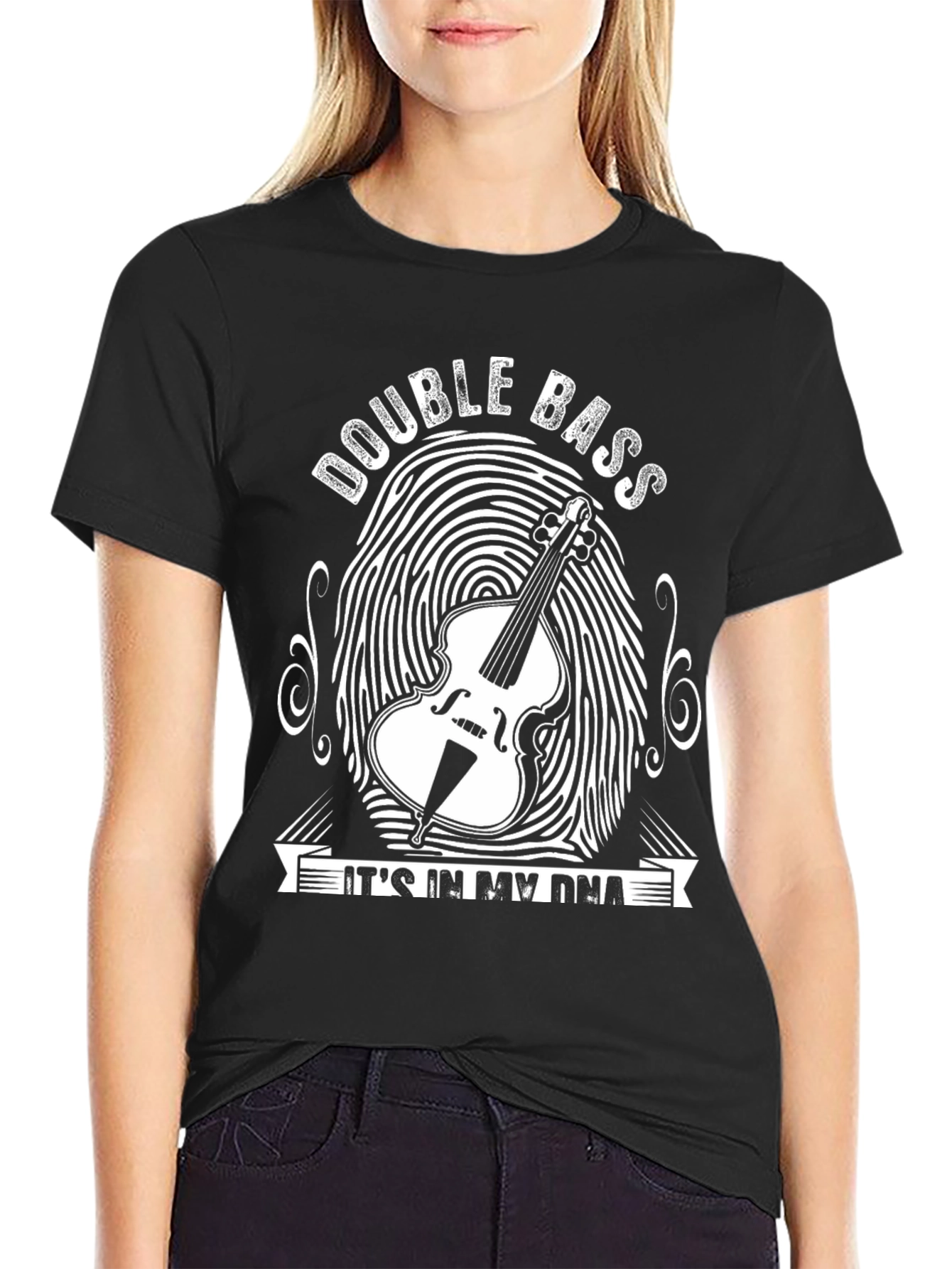 Double Bass DNA Black Graphic Tee