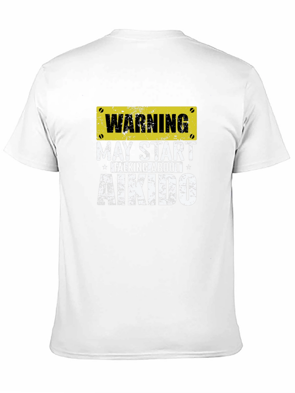 Warning May Start Talking About Aikido Black T-Shirt
