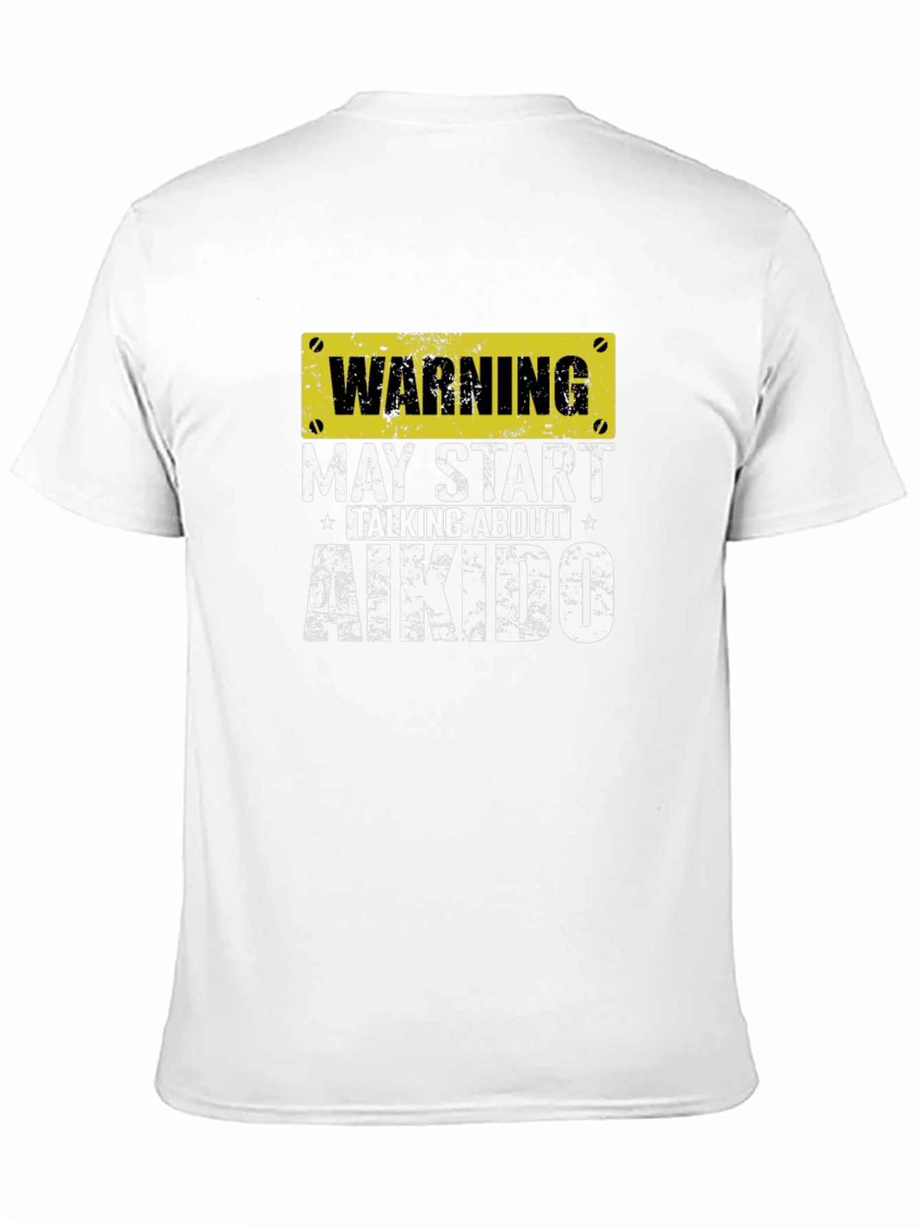 Warning May Start Talking About Aikido Black T-Shirt