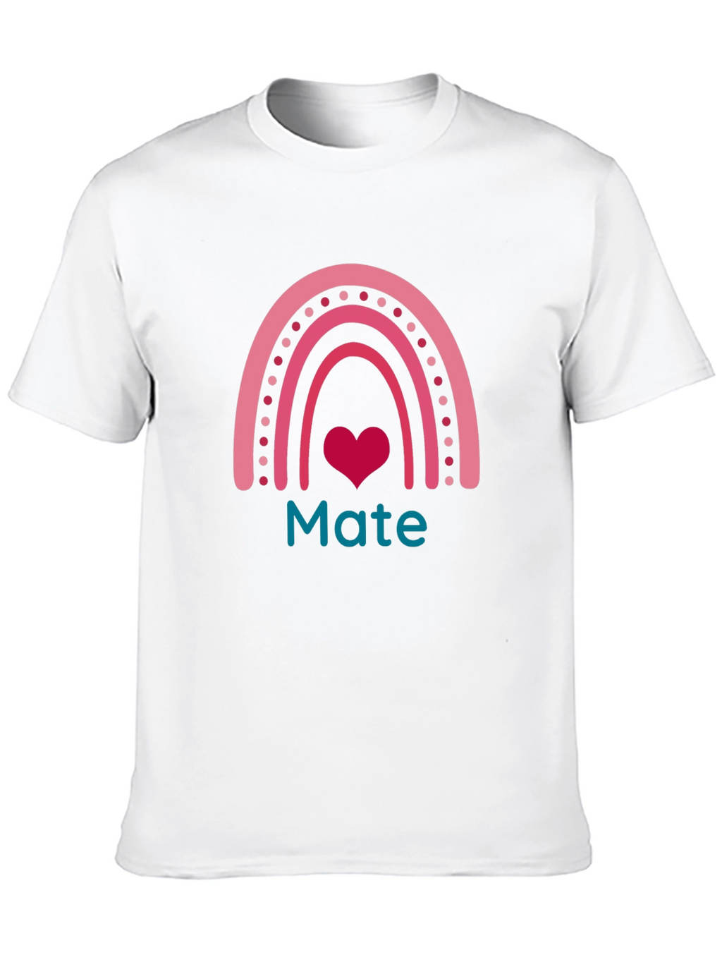 Mate Rainbow Heart Graphic Tee
