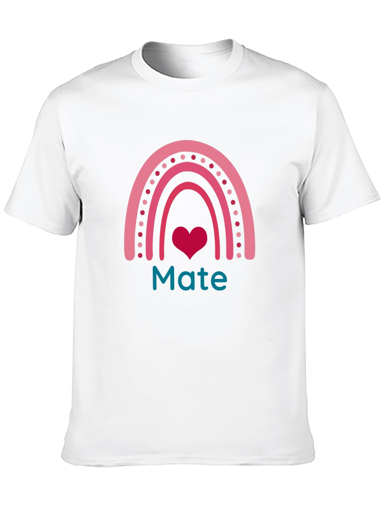Mate Rainbow Heart Graphic Tee
