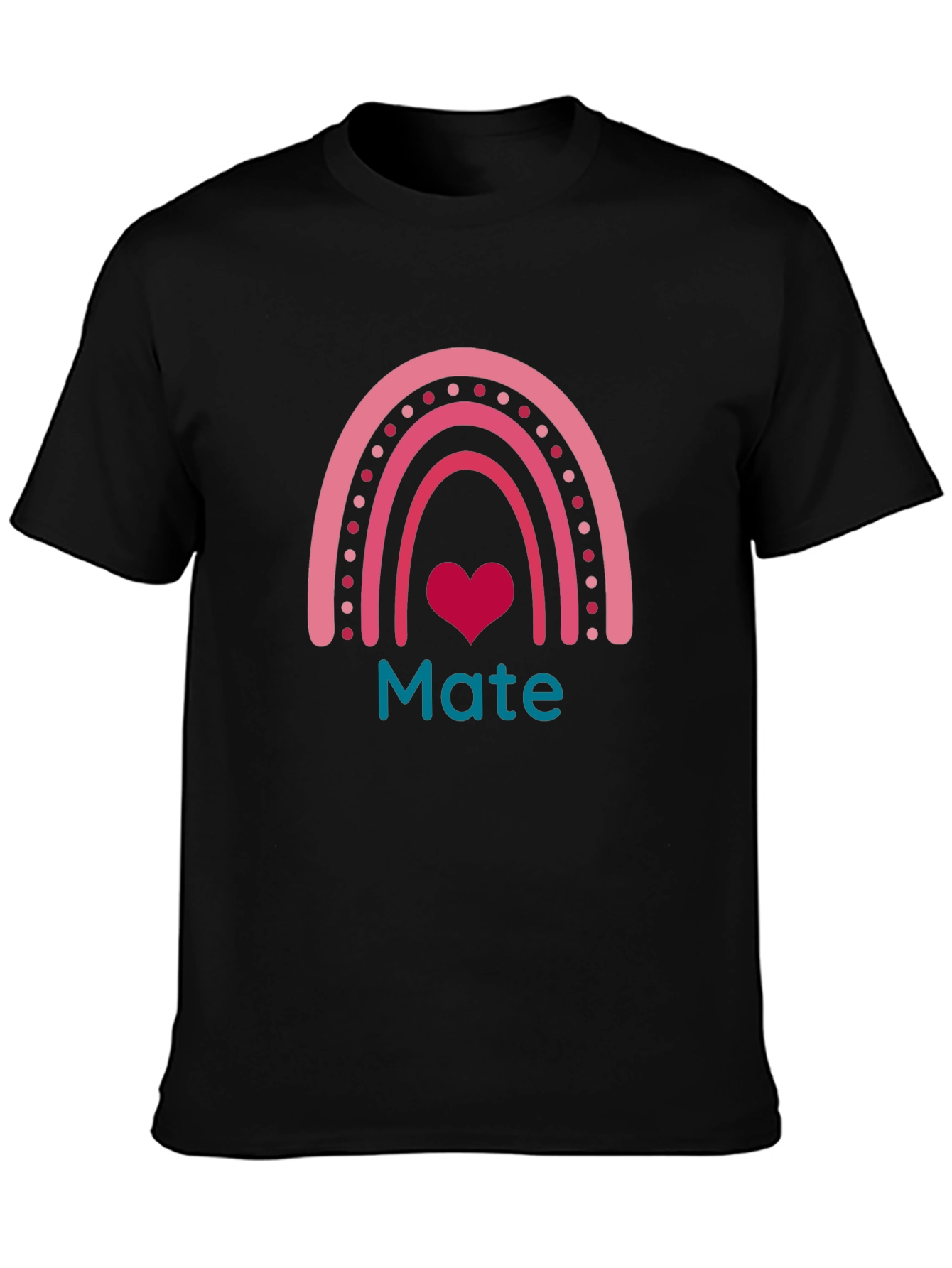 Mate Rainbow Heart Graphic Tee