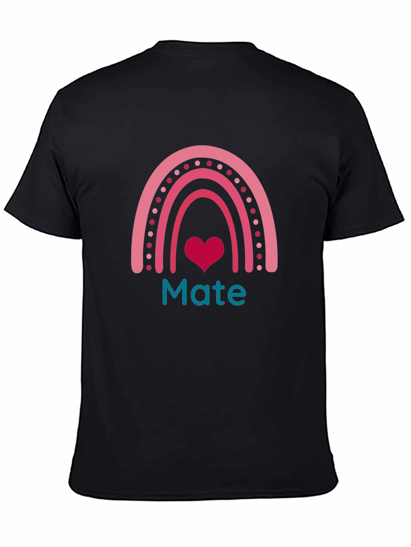 Mate Rainbow Heart Graphic Tee