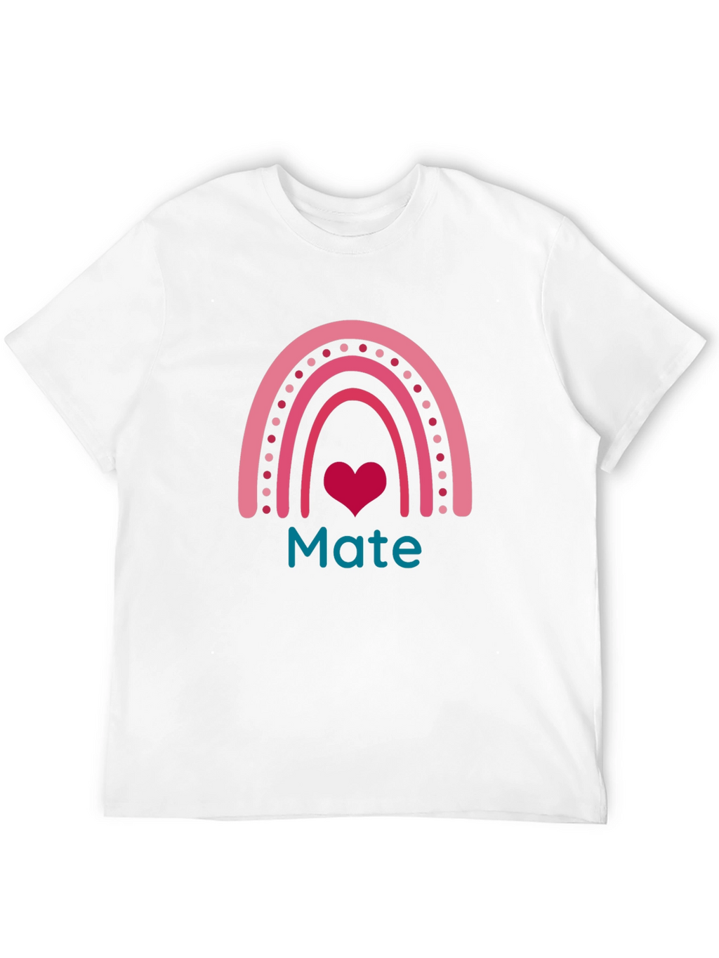 Mate Rainbow Heart Graphic Tee