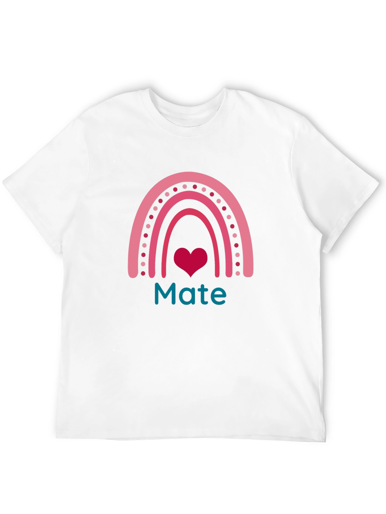 Mate Rainbow Heart Graphic Tee