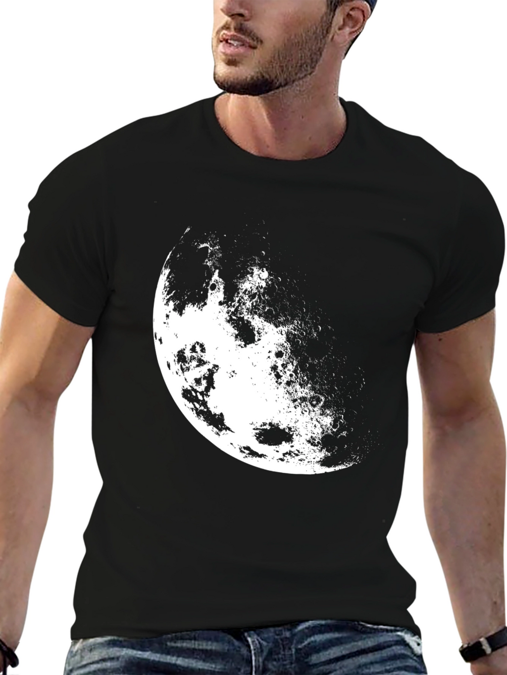 Lunar Phase Black T-Shirt