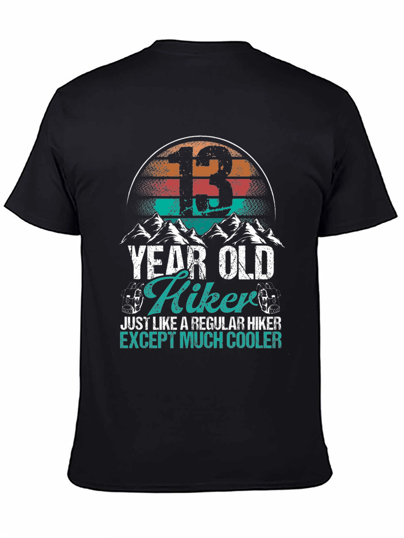 13 Year Old Hiker Graphic T-Shirt - Cool Hiking Tee