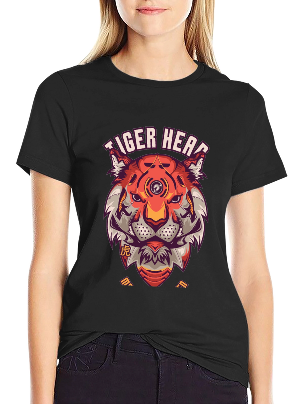 Tiger Head Graphic Print T-Shirt - Unique Streetwear