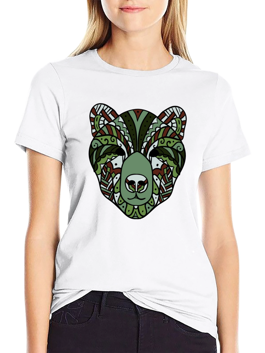 Stylish Bear Graphic Tee - Cool Animal Print Shirt