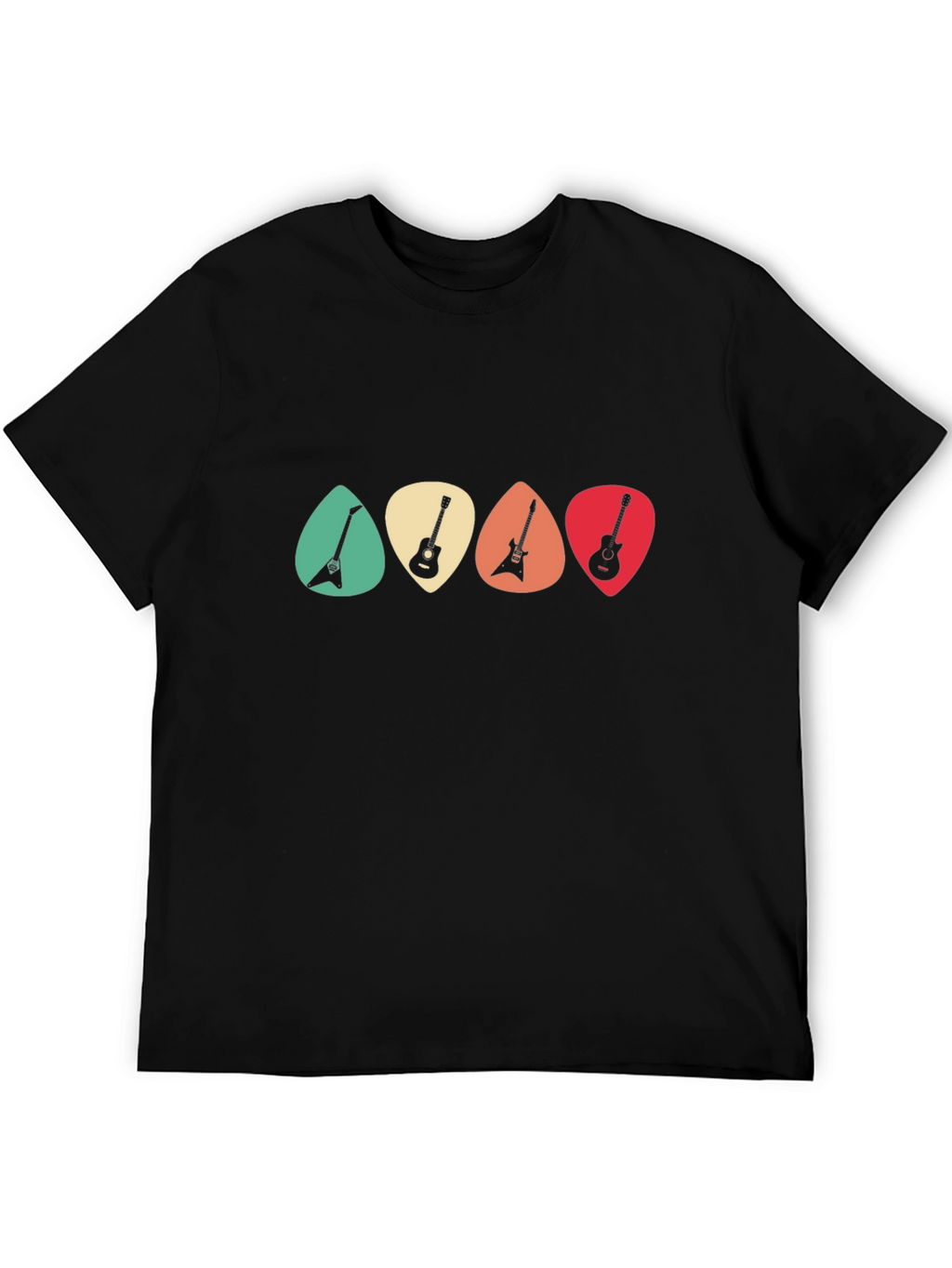 Guitar Pick T-Shirt - Retro Music Tee